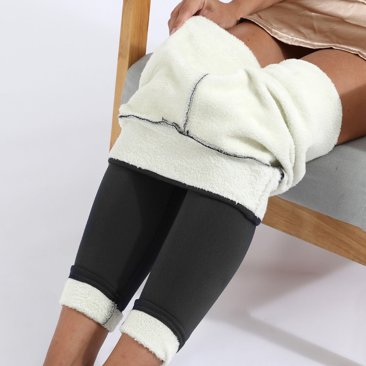 Warm Thick High Stretch Lamb Cashmere Skinny Legging