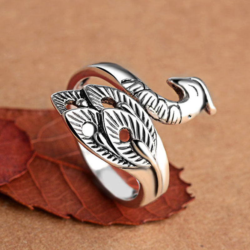 Fashionable personality exaggerated peacock ring