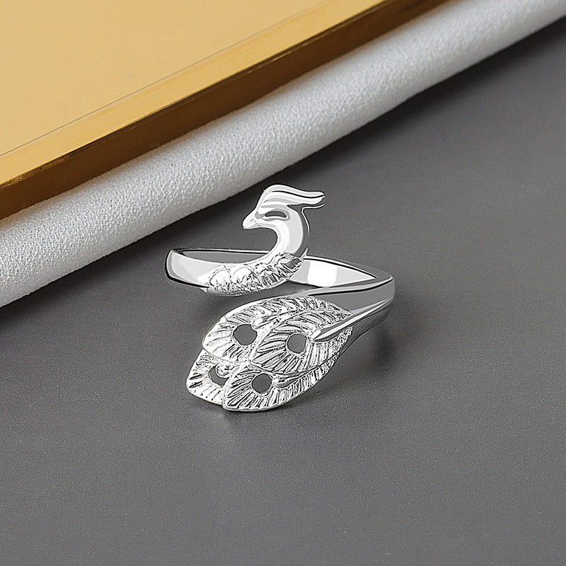 Fashionable personality exaggerated peacock ring