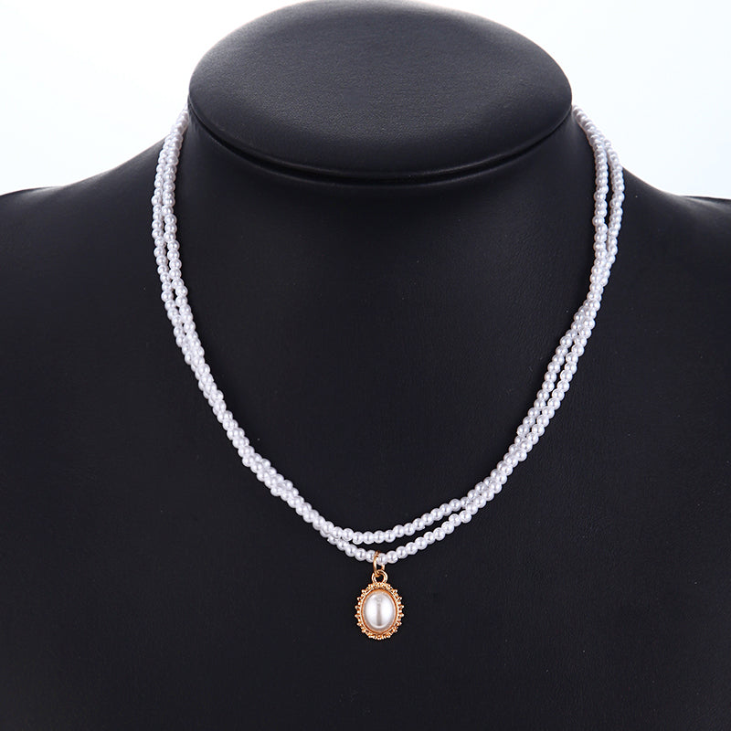 Retro Double-Layer Pearl Necklace