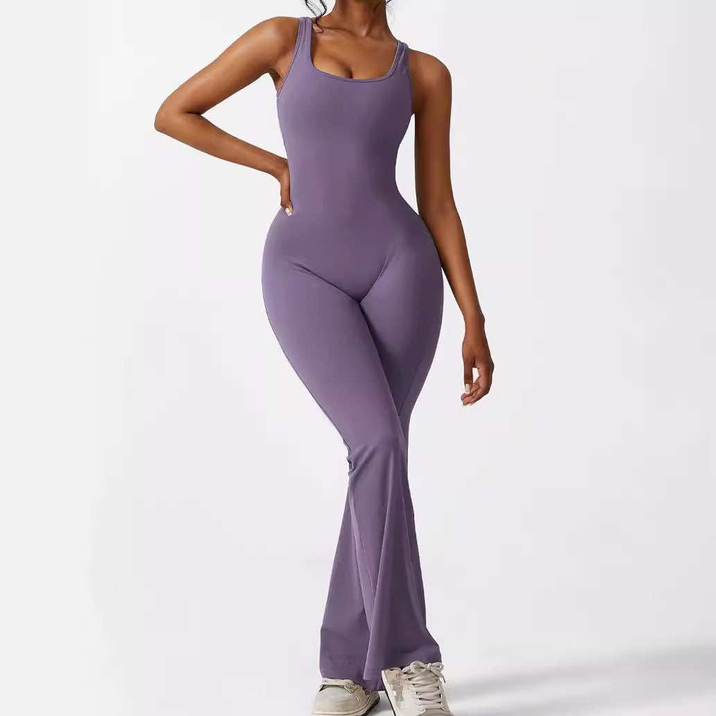 Sleeveless Flare Long Jumpsuits