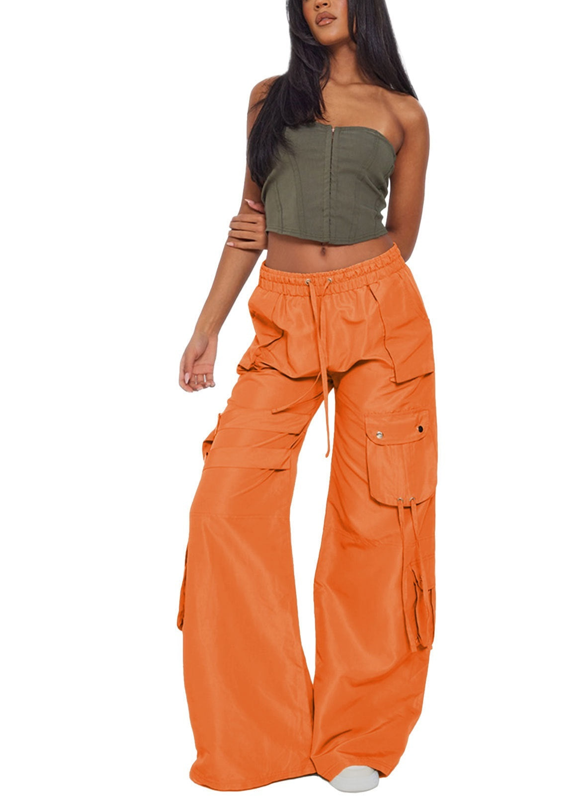 American Niche Retro Casual Pocket Horn Overalls