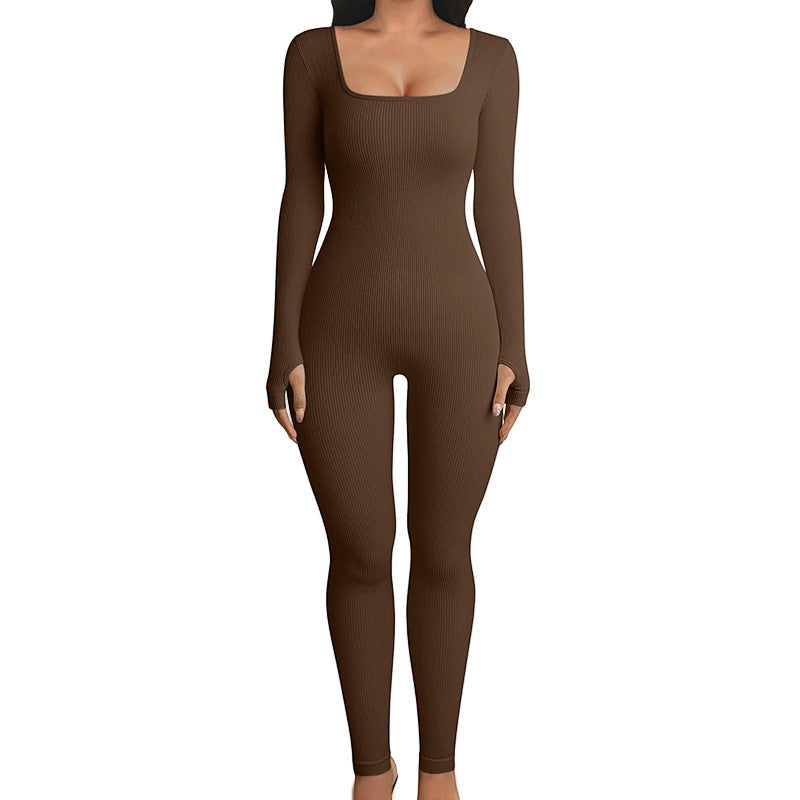 Seamless Long Sleeve Shapewear Hip Lift Jumpsuit