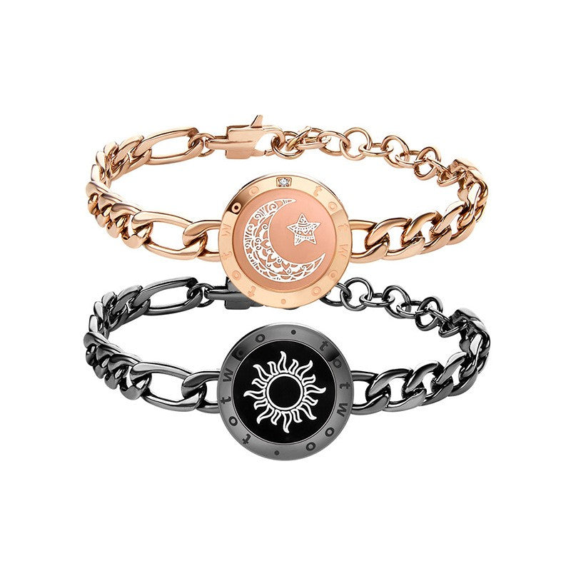 Sun-Moon Smart Sensing Couple Bracelet