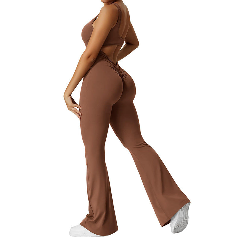 Slim Fit Hip Raise Sexy Backless Jumpsuit