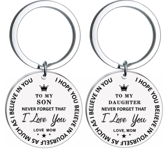 Stainless Steel Keychain Tag 30mm With Letters