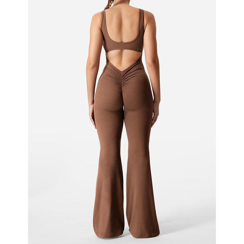 Slim Fit Hip Raise Sexy Backless Jumpsuit