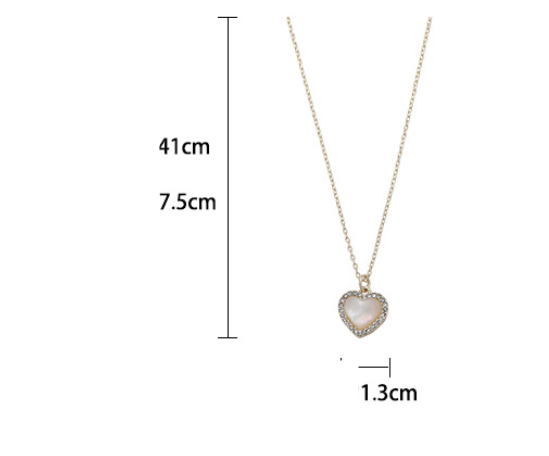 Love Opal Pendant Necklace Female Clavicle