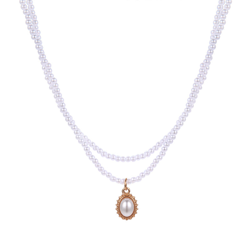 Retro Double-Layer Pearl Necklace