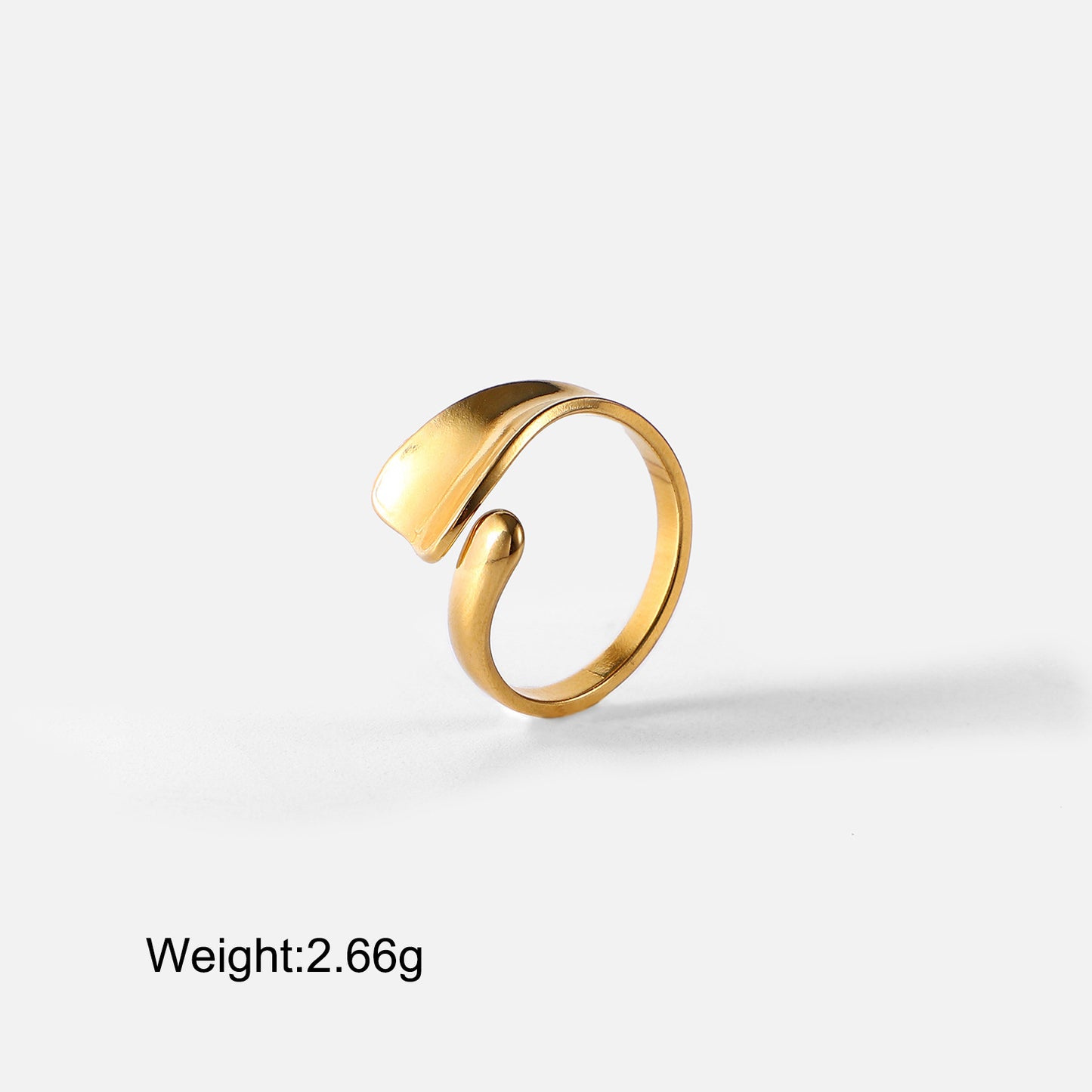 Fashion personality hip-hop style geometric line design opening adjustable ring