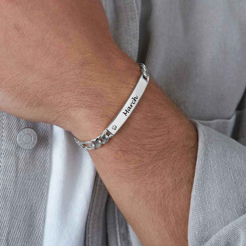 Men B18.Bar diamond bracelet