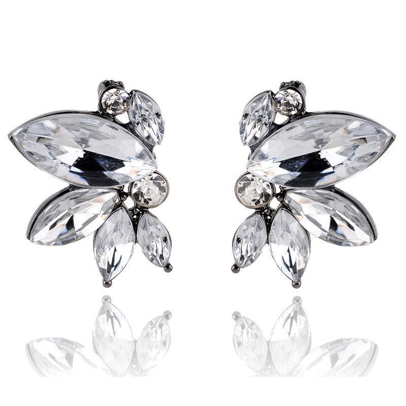 E8.Rhinestone Decor Stud Earrings - Elle Royal Jewelry