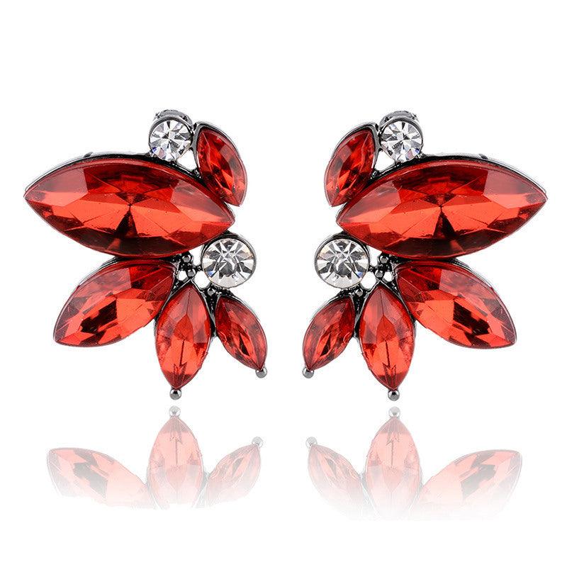 E8.Rhinestone Decor Stud Earrings - Elle Royal Jewelry