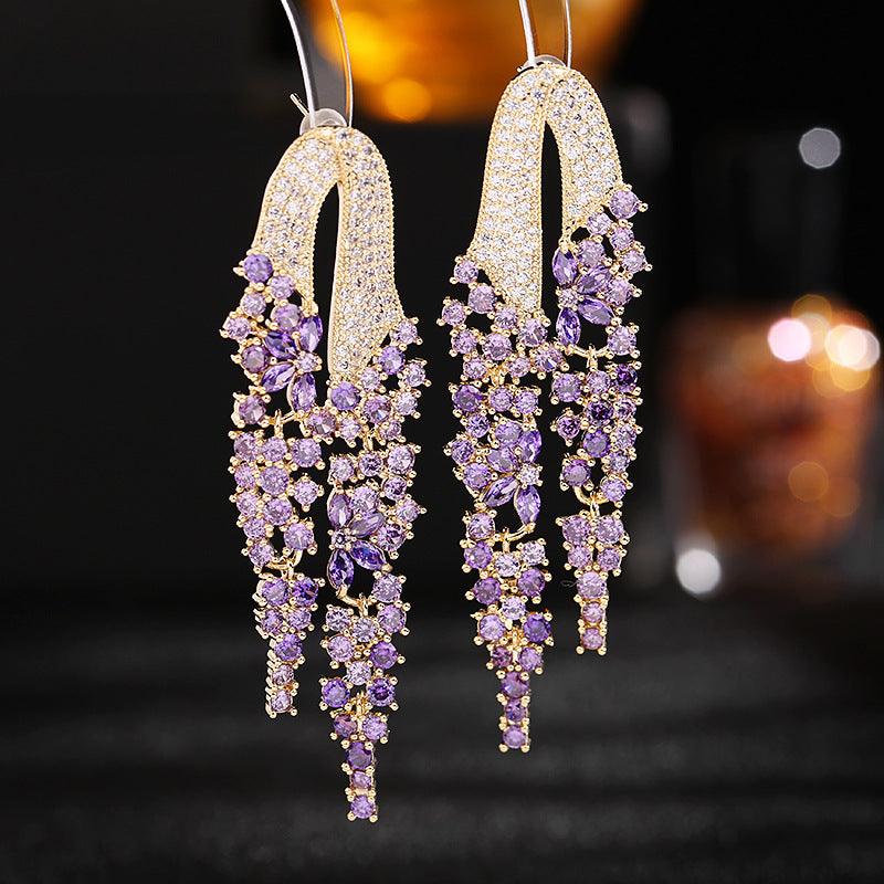 French Elegant Long Earrings - Elle Royal Jewelry