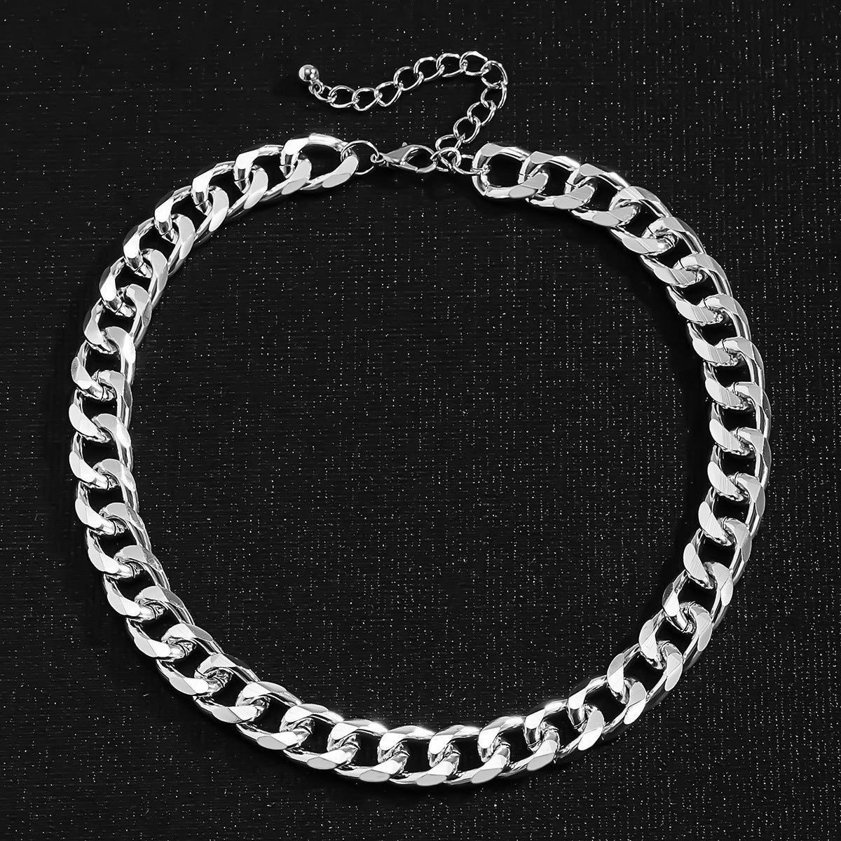 Men Fashion Geometric Snake Bone Chain Design Necklace