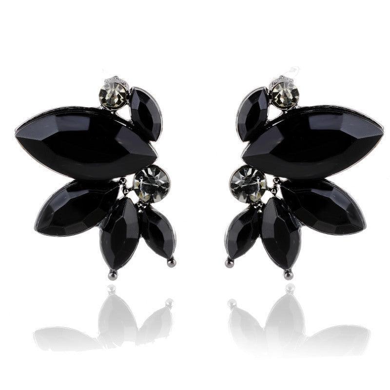 E8.Rhinestone Decor Stud Earrings - Elle Royal Jewelry