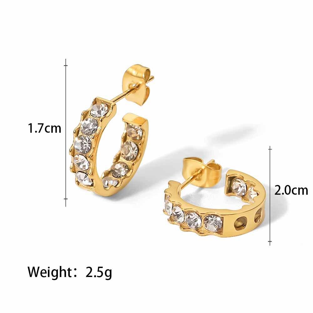 E17.18k gold earrings - Elle Royal Jewelry