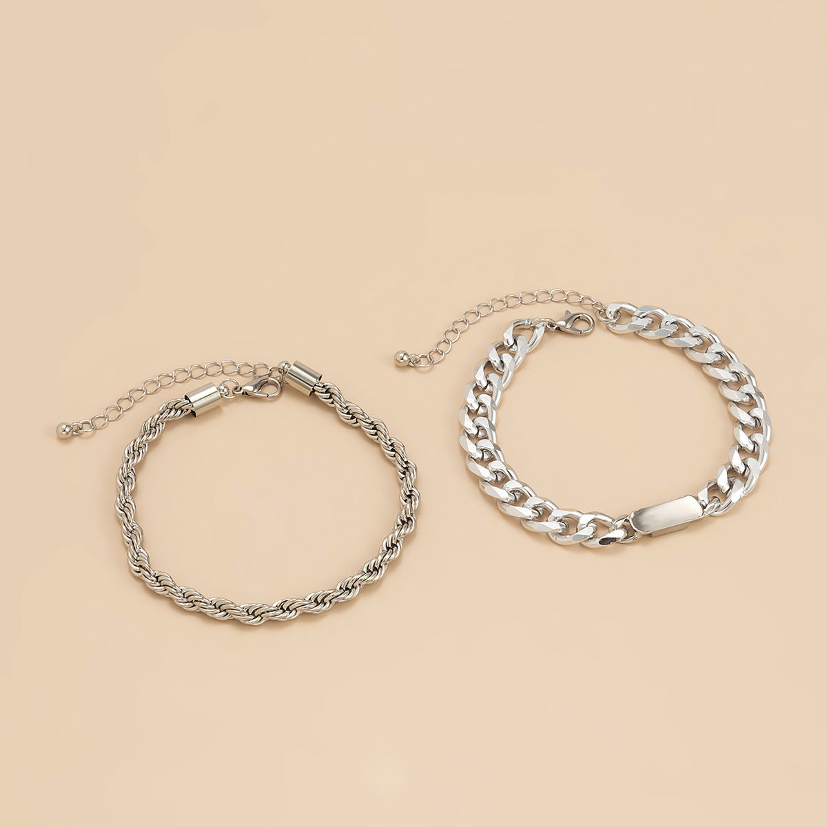 Double layered stitching versatile adjustable bracelet