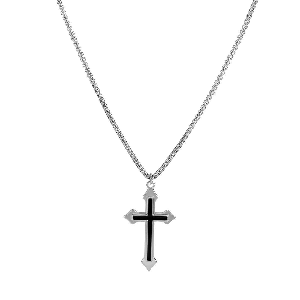 Men Fashion Hip Hop Cross Design Necklace