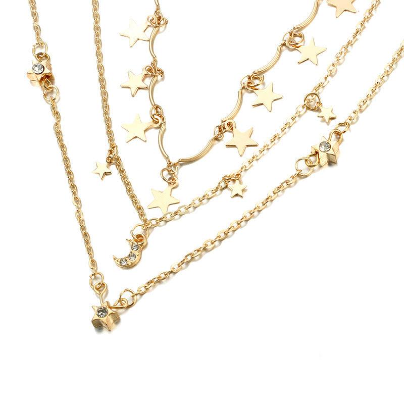 N6.Diamond Starry Necklace - Elle Royal Jewelry