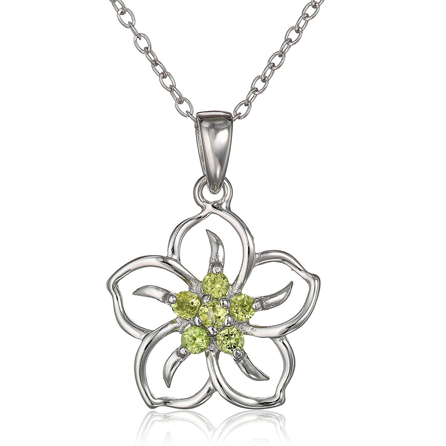 N3.S925 Flower Moissanite Pendant Necklace - Elle Royal Jewelry