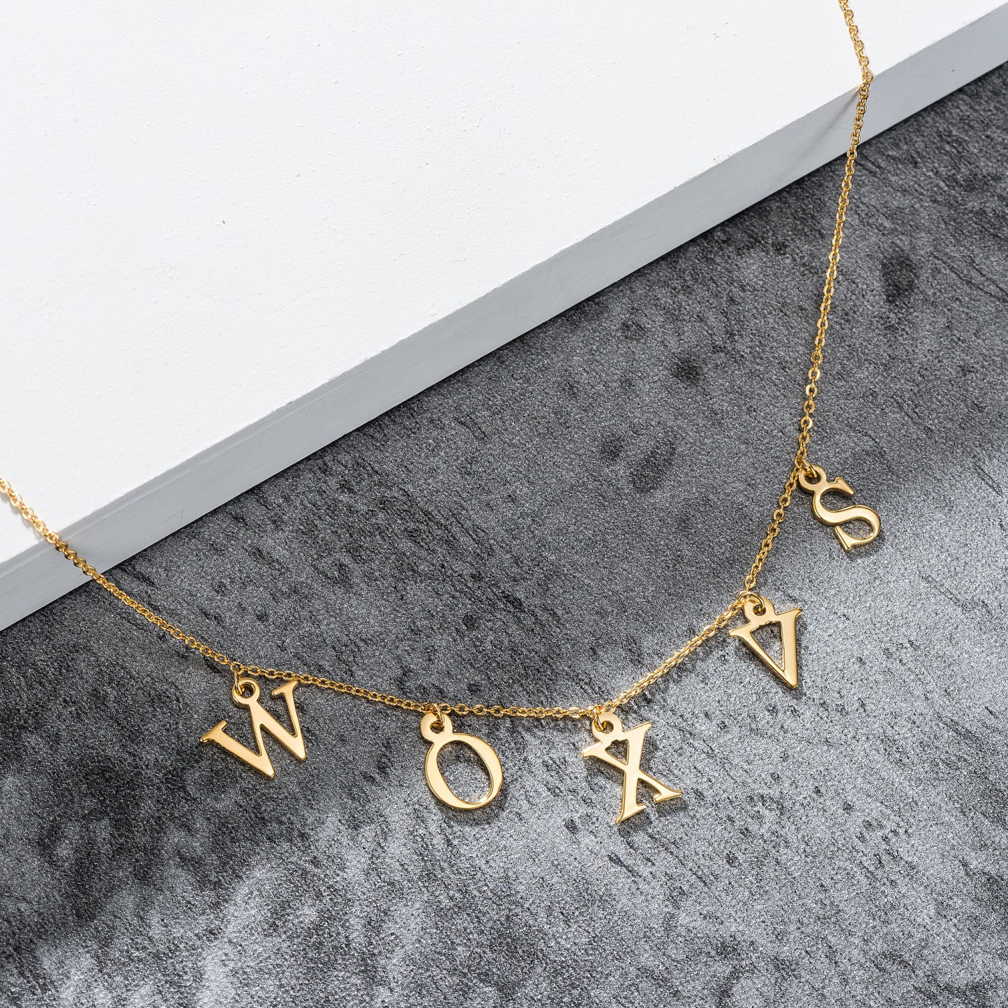 Handmade Multiple Single Letter Customizable Necklace