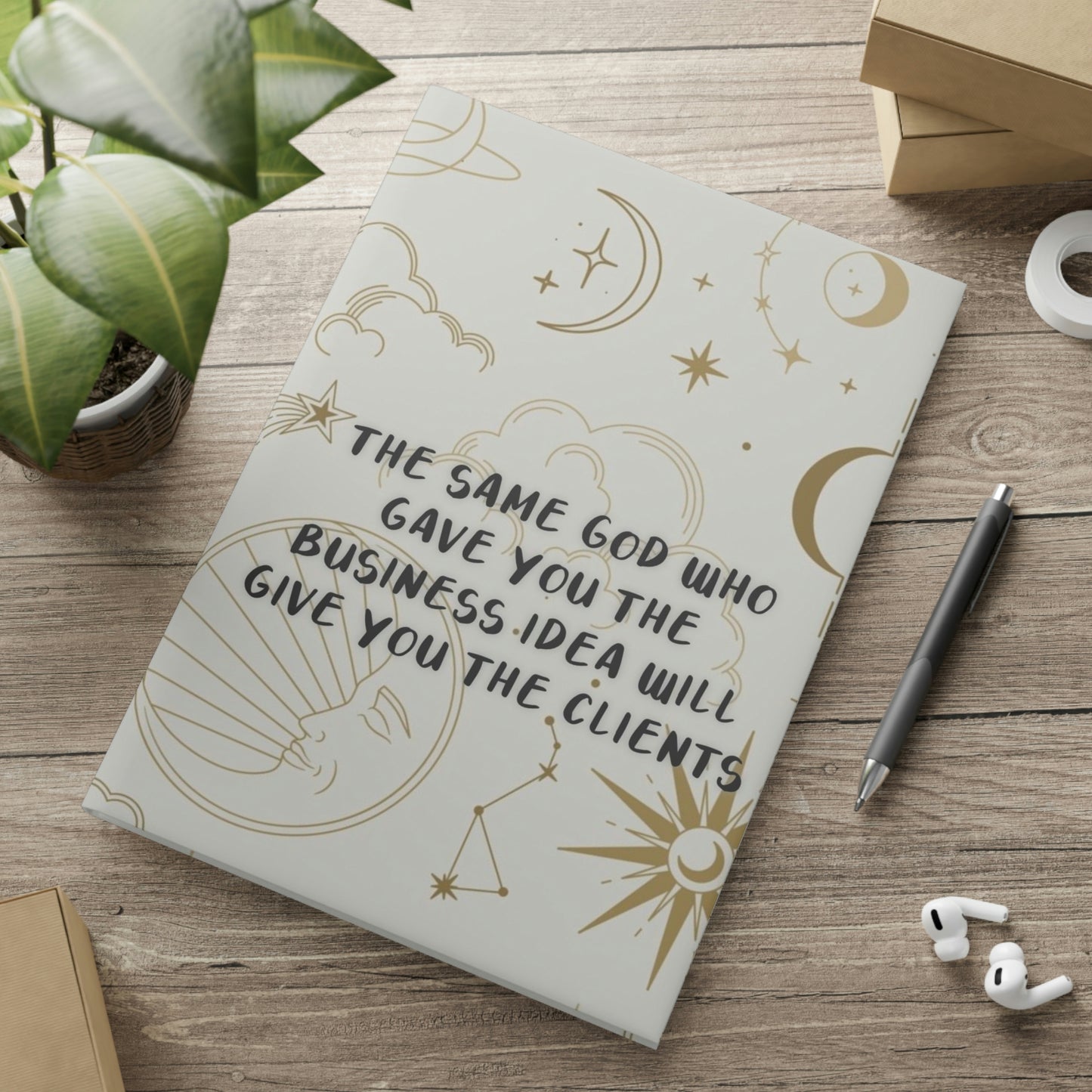 God - Clients - Hardcover Notebook with Puffy Covers