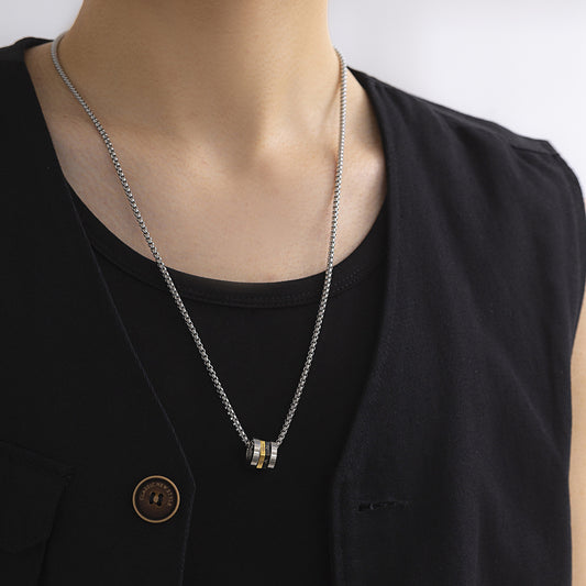 Men Fashion Simple Hip Hop Pendant Necklace