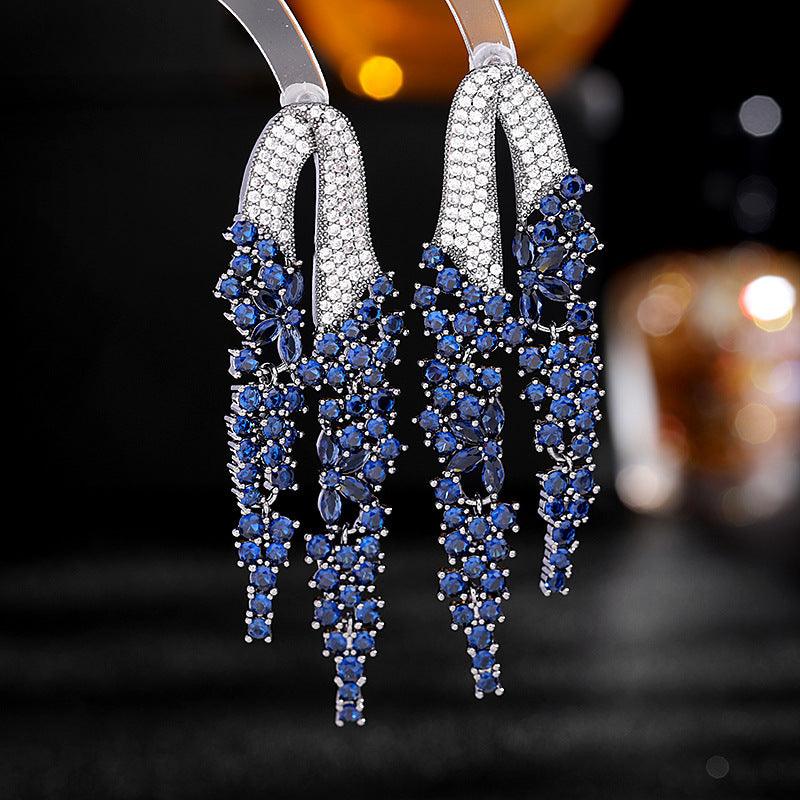 French Elegant Long Earrings - Elle Royal Jewelry