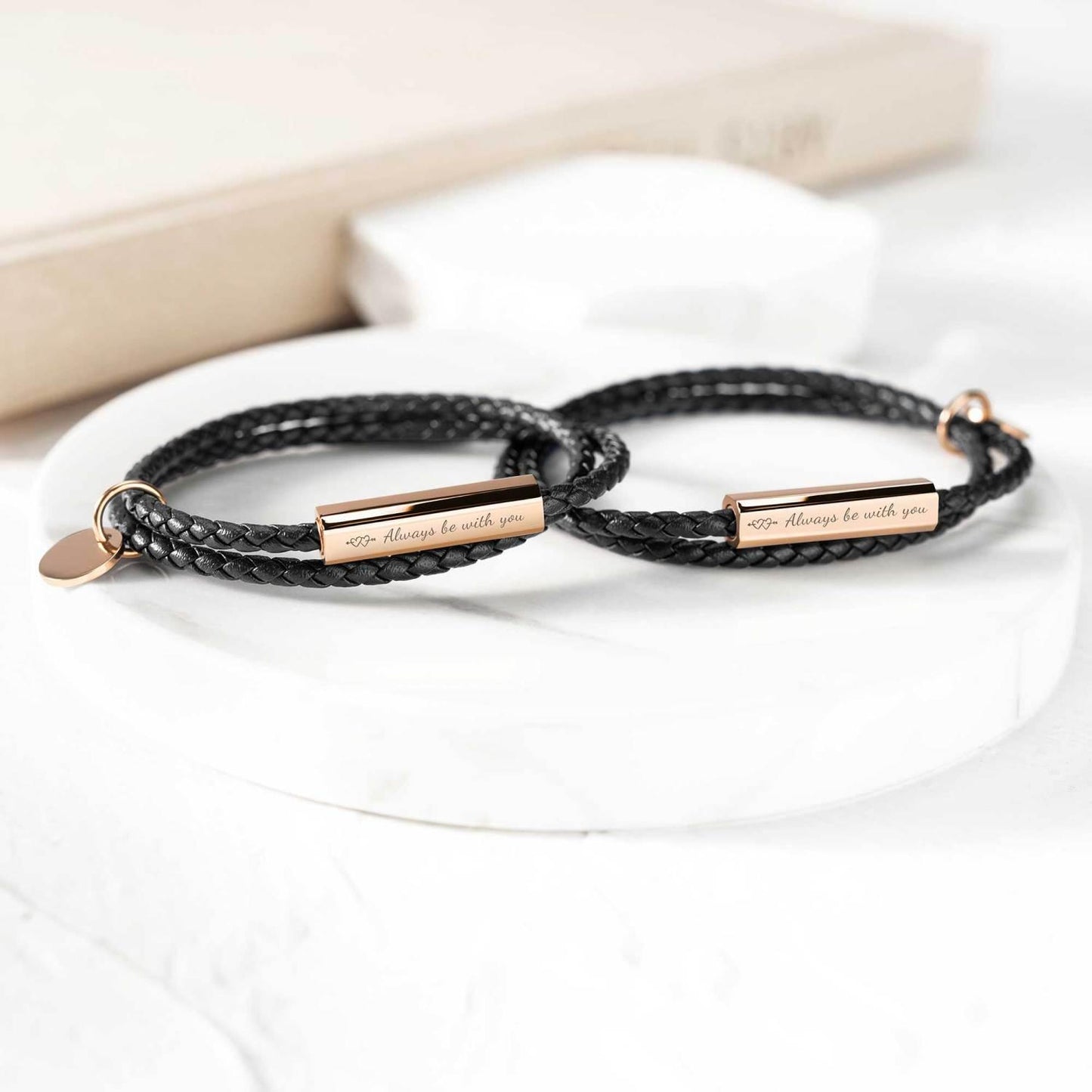 B3.Ricordi Italian Leather Wrap Bracelet(Jet Black) - Elle Royal Jewelry