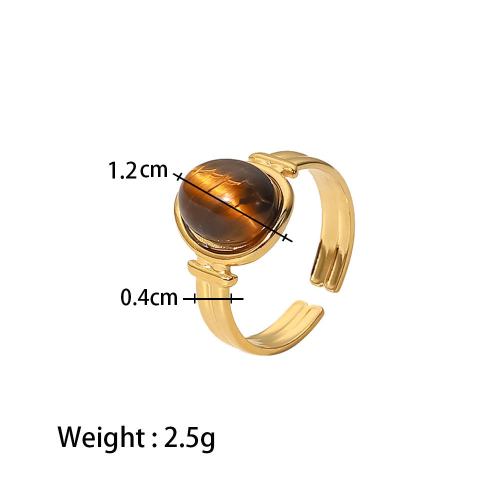 Fashion personality hip-hop style geometric line design opening adjustable ring