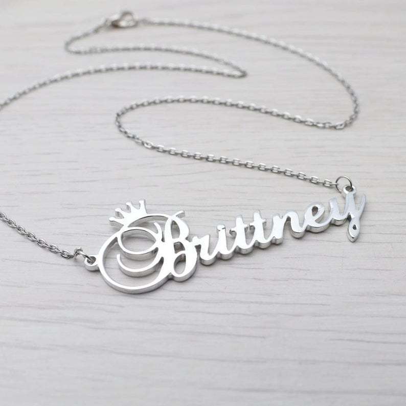 s925 silver personalized customizable alphabet necklace