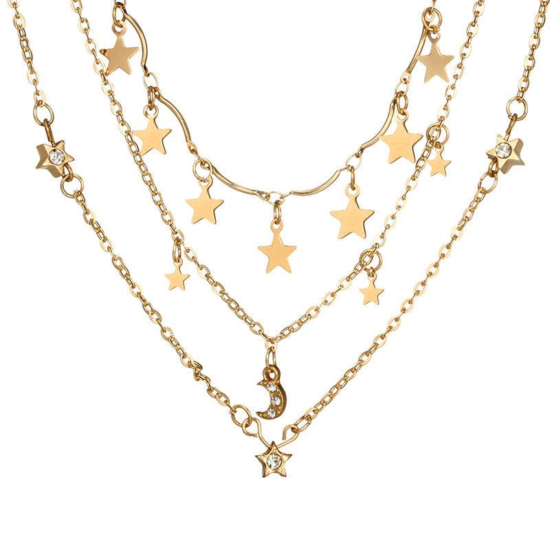 N6.Diamond Starry Necklace - Elle Royal Jewelry