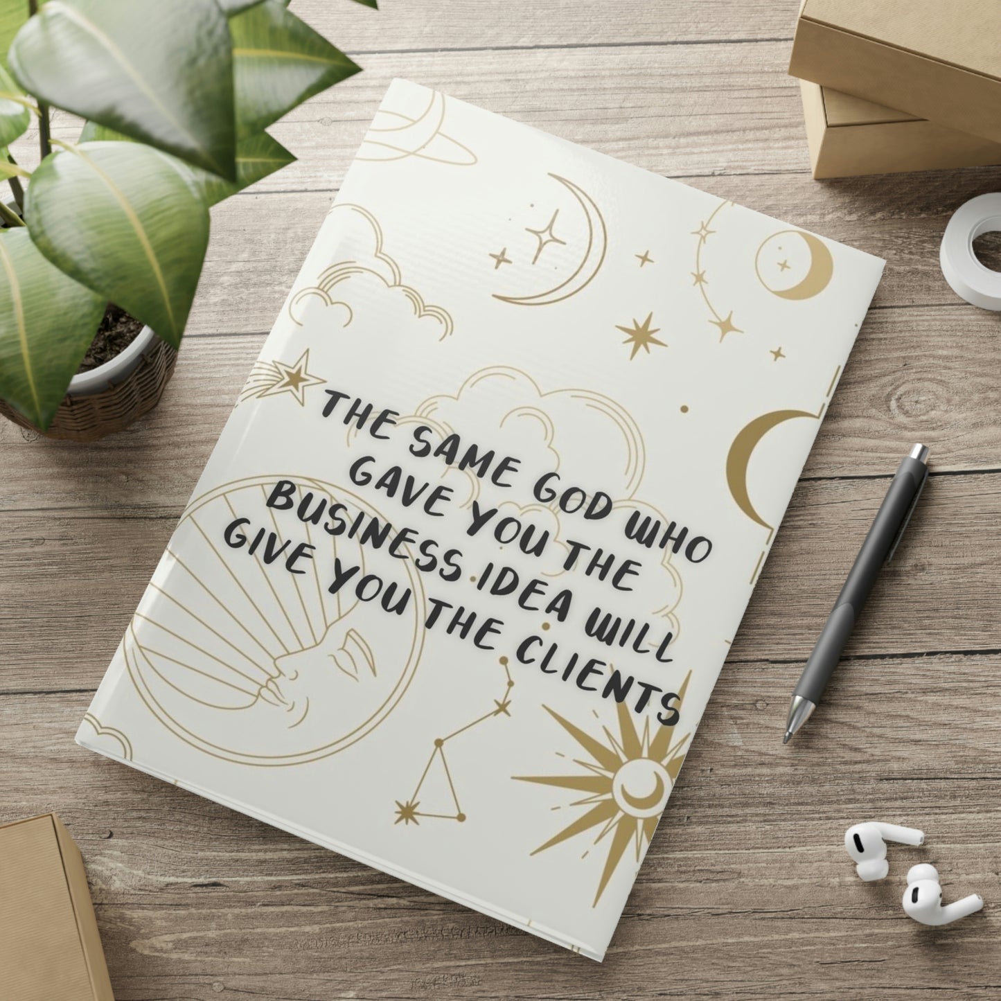 God - Clients - Hardcover Notebook with Puffy Covers