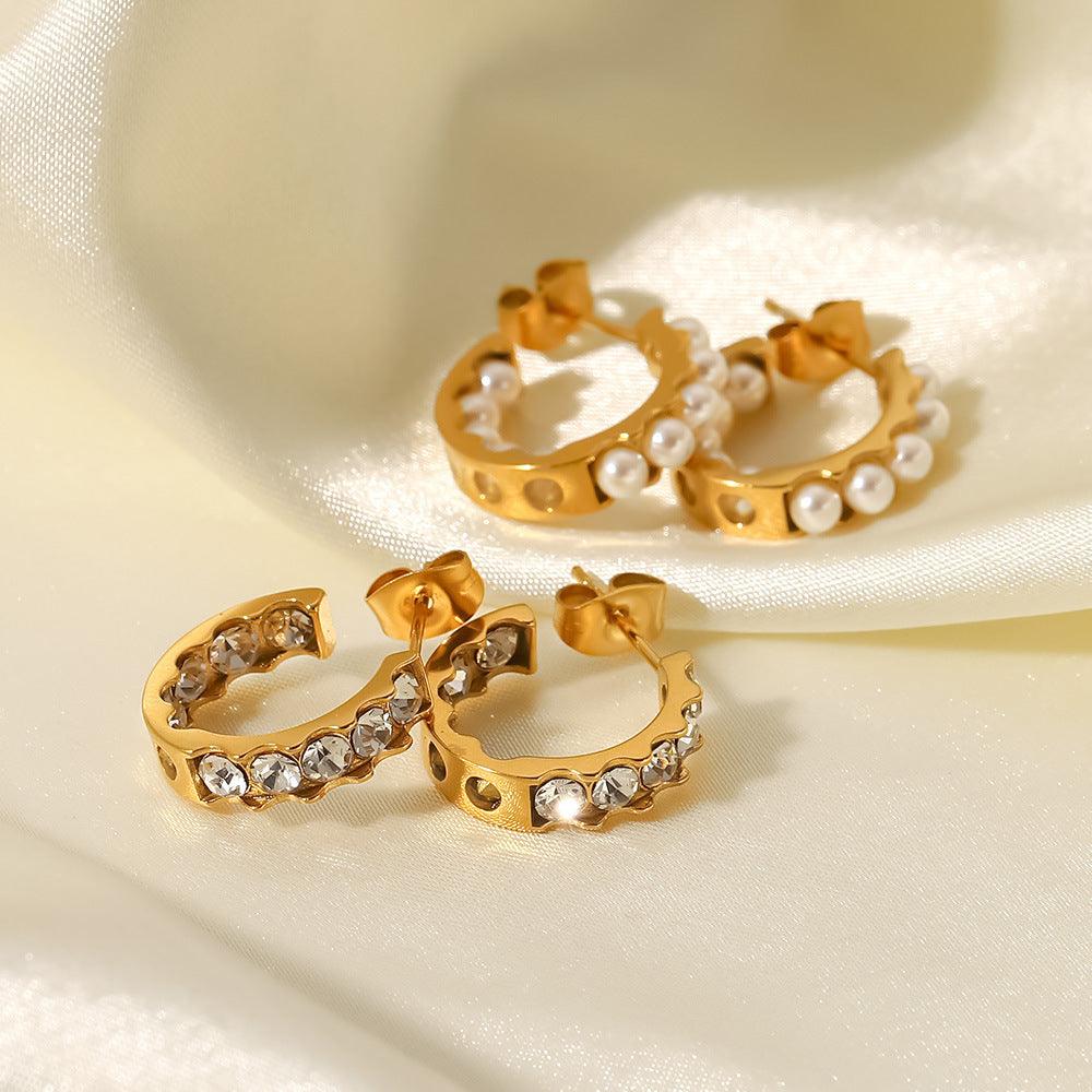 E17.18k gold earrings - Elle Royal Jewelry