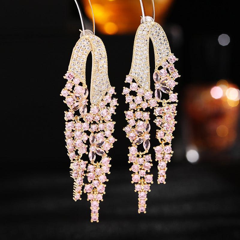 French Elegant Long Earrings - Elle Royal Jewelry