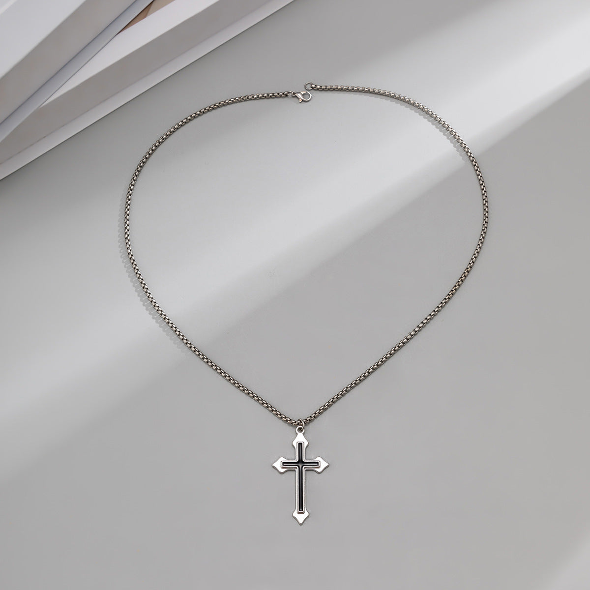 Men Fashion Hip Hop Cross Design Necklace