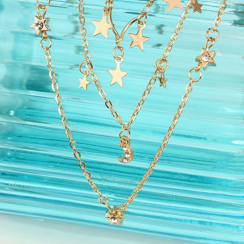 N6.Diamond Starry Necklace - Elle Royal Jewelry