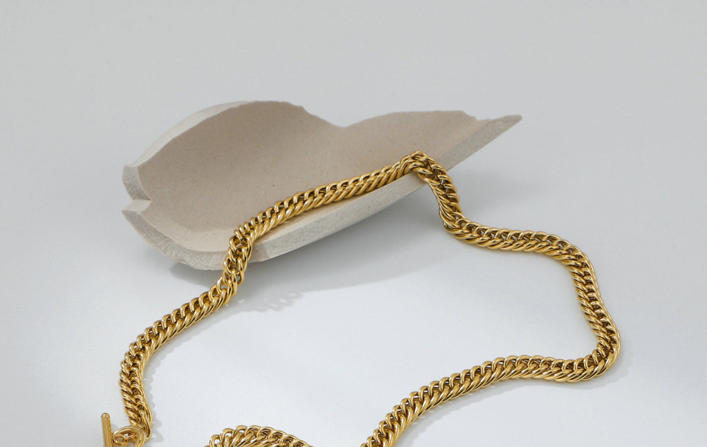 18K Gold Plated Cuban Chain Simple Versatile Necklace