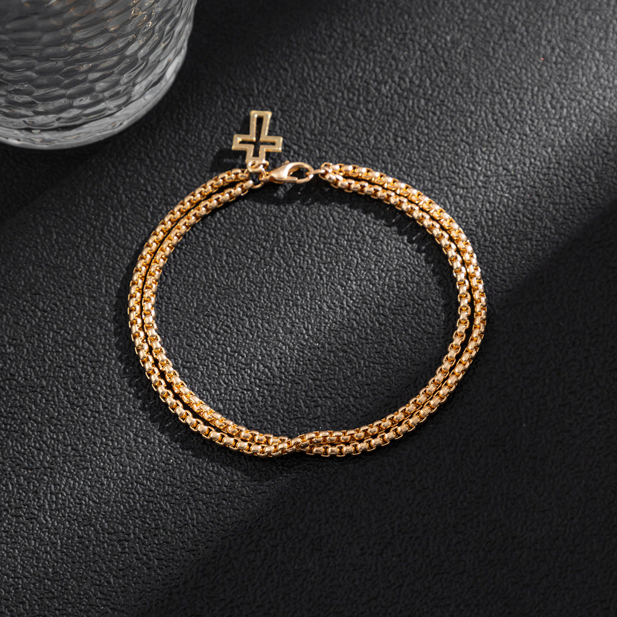 Double Hollow Cross Unisex Bracelet