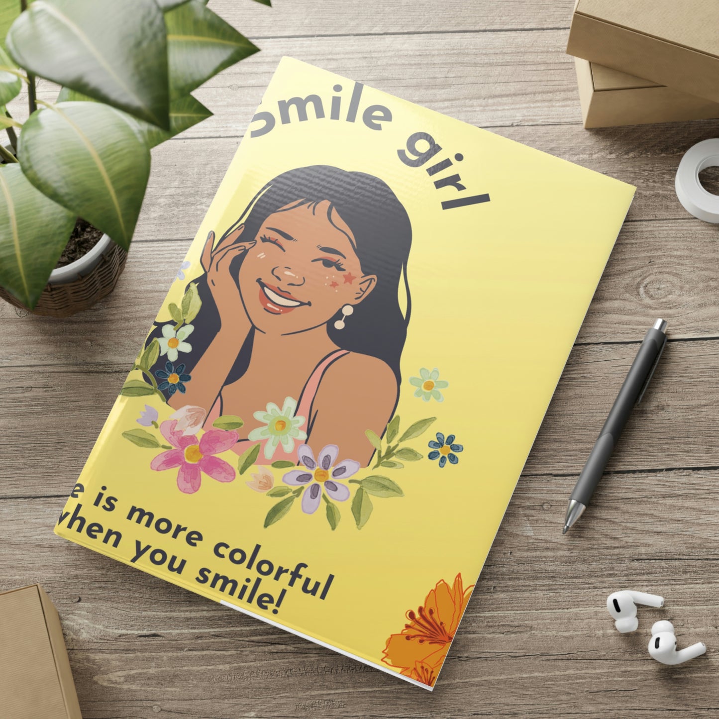 Smile - Hardcover Notebook with Puffy Covers