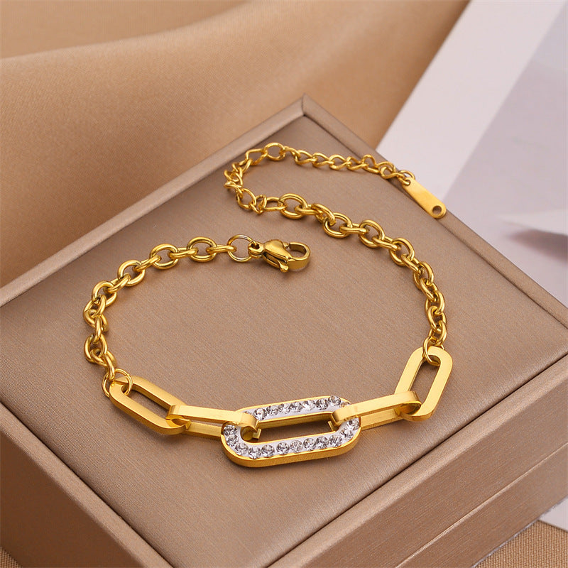 Stylish and Exquisite Thick Chain Design Simple Bracelet