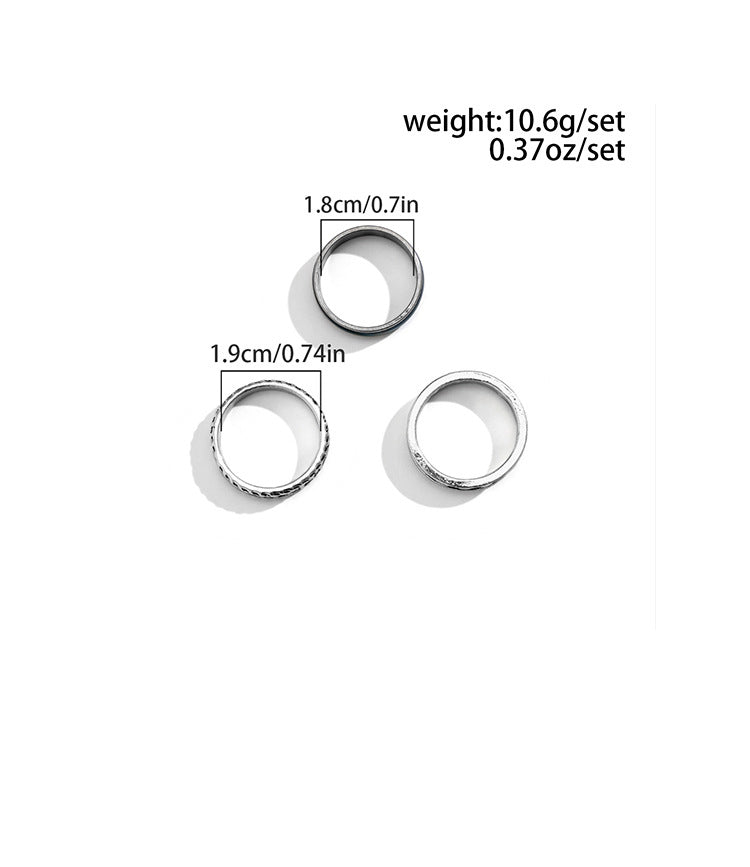 Men Fashion star and moon design simple ring