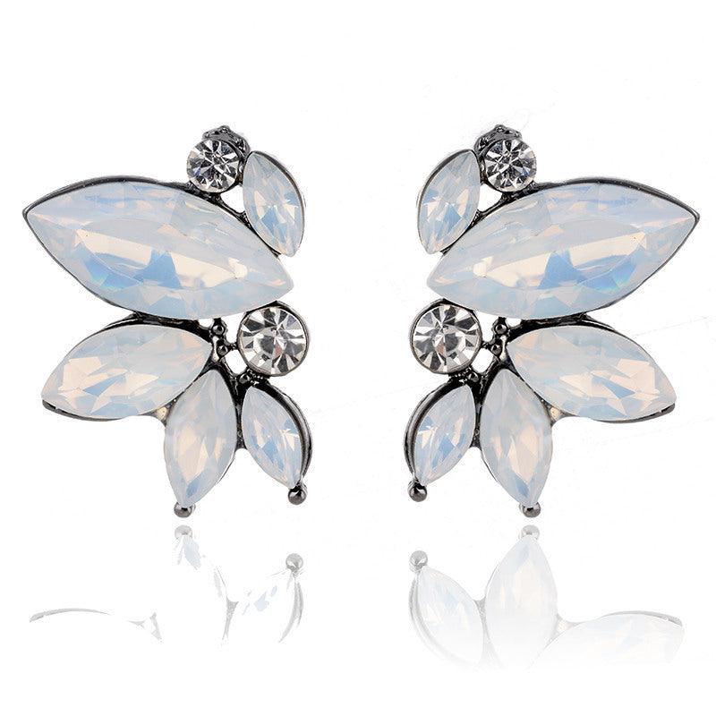 E8.Rhinestone Decor Stud Earrings - Elle Royal Jewelry