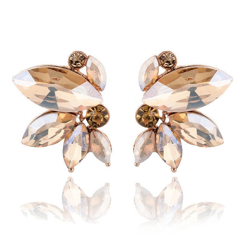 E8.Rhinestone Decor Stud Earrings - Elle Royal Jewelry