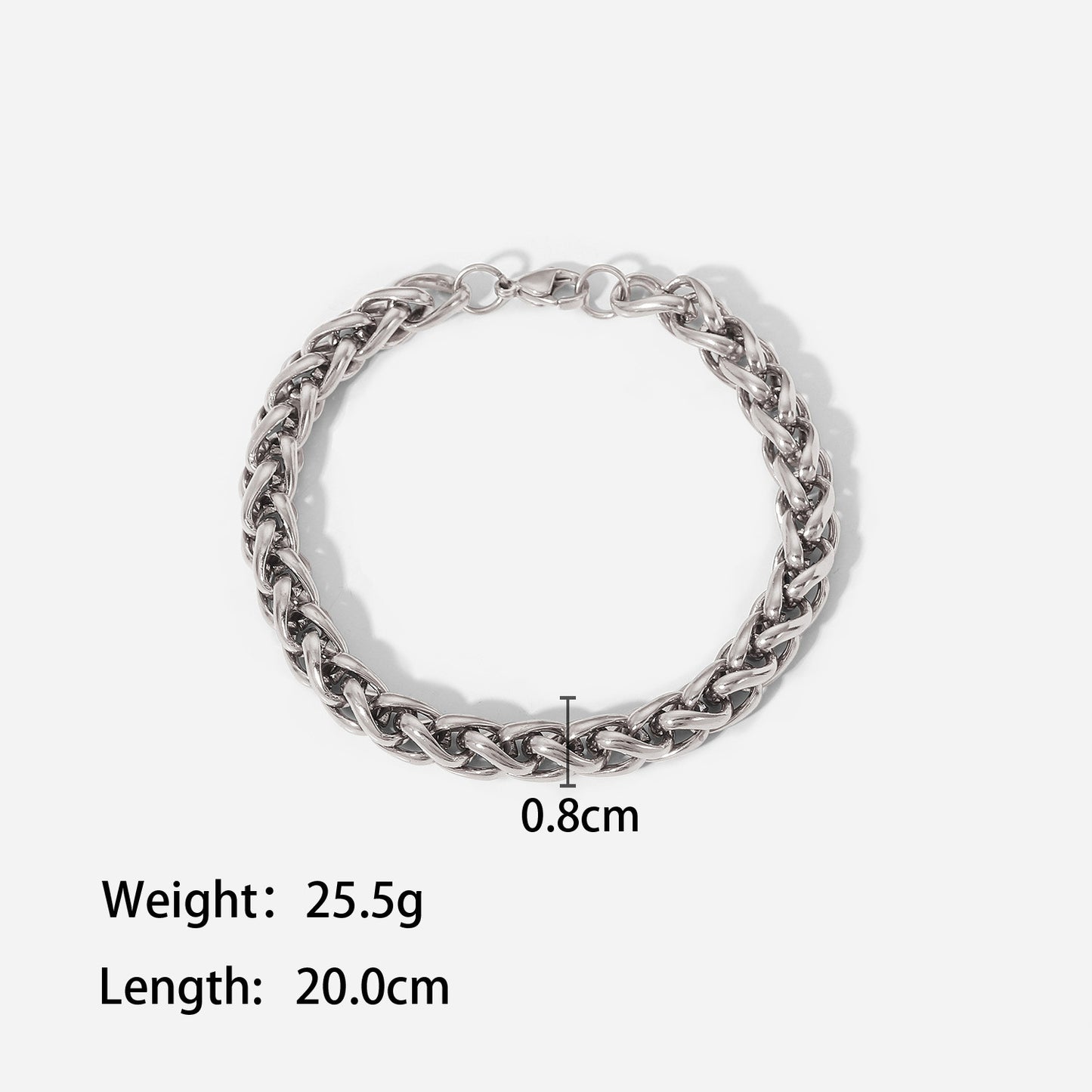 Men Fashion 18K Gold Plated/Steel Color Simple Bracelet