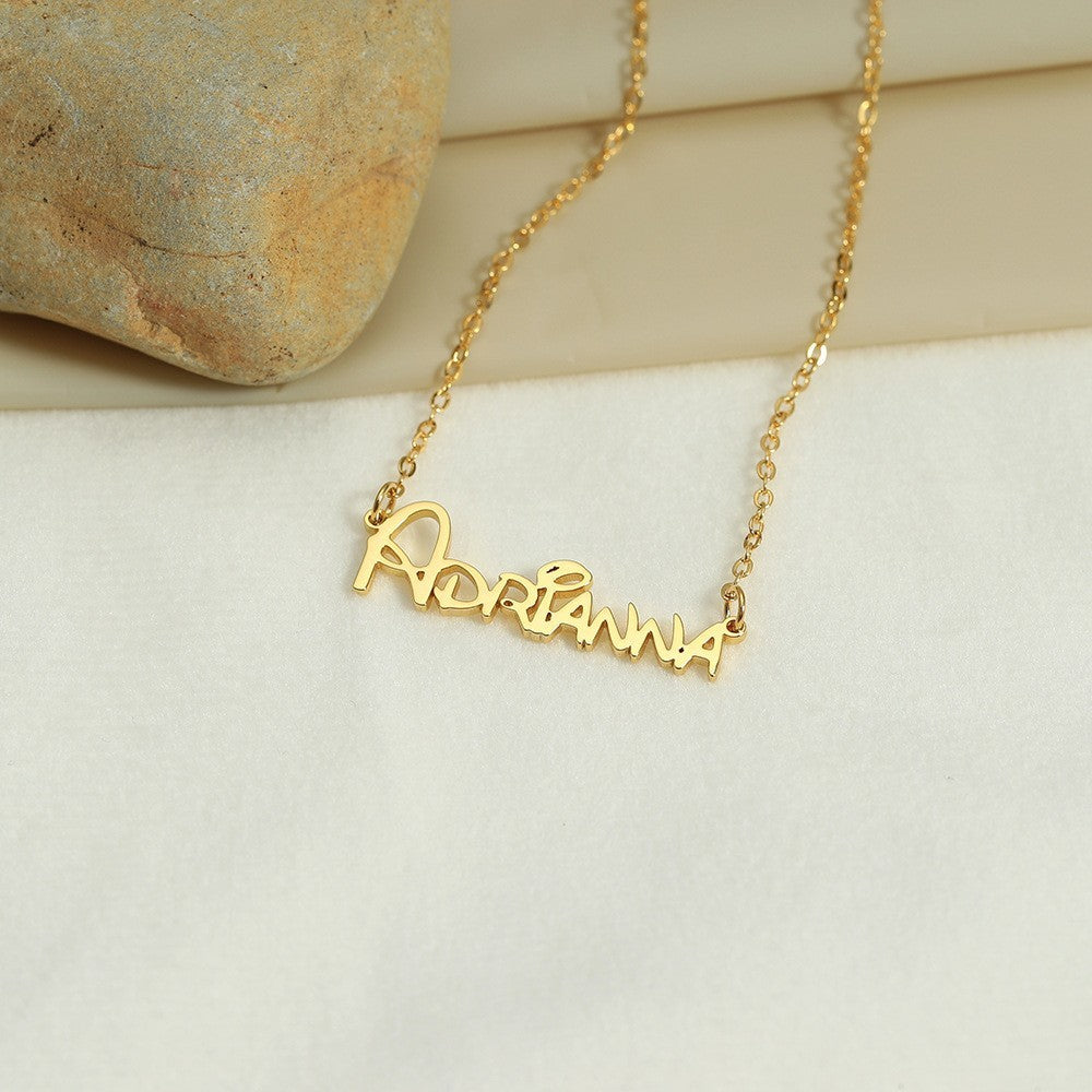 S925 Silver Customizable Alphabet Pendant Necklace