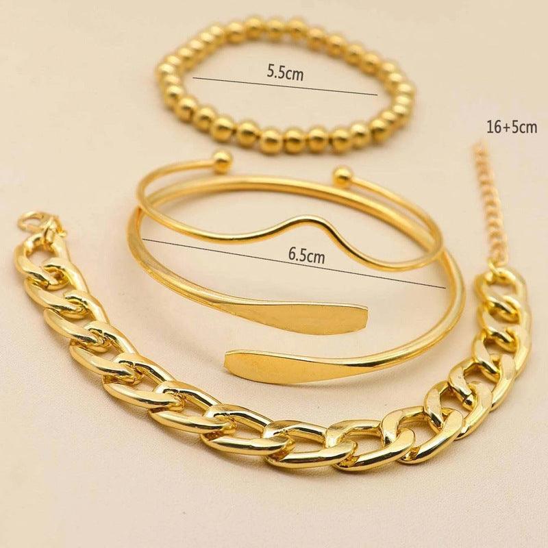 B7.4pcs Simple Plain Bracelet - Elle Royal Jewelry