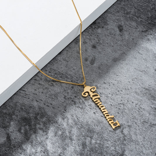 Dazzling Vertical Custom Name Necklace