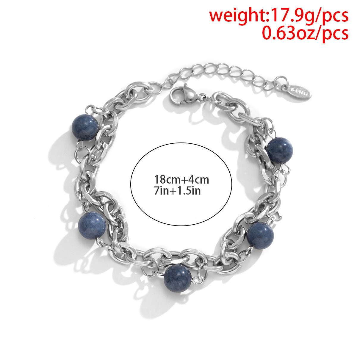 Men Stylish and simple style stitching bead bracelet